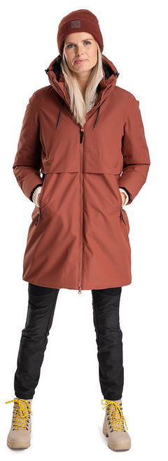 Mellow Vattert Parkas II - Rødbrun