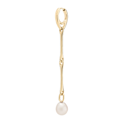 Stag Earring - White Pearl Gold