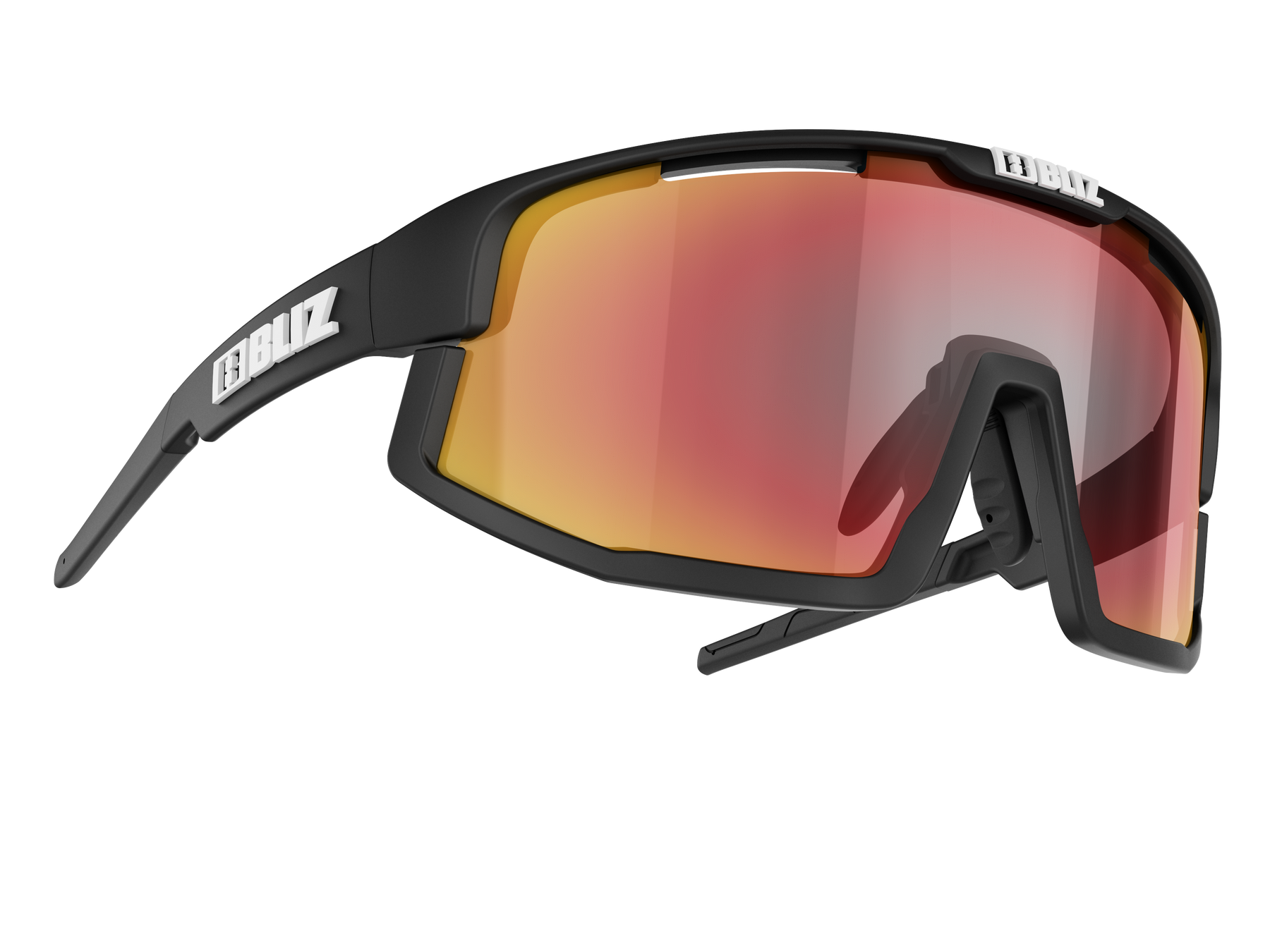 Active Vision - Matt Black - Brown With Red Multi