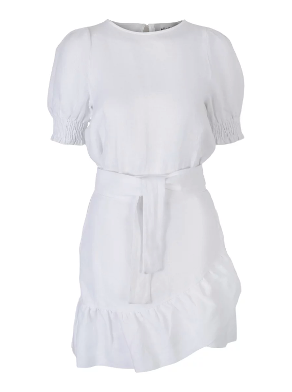 Serena Linen Dress - White - Ella & il - Kjoler - VILLOID.no