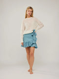 Julli Linen Skirt - Dusty Teal