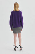 Brook Knit Oversize T-Neck - Tillandsia Purple
