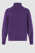 Brook Knit Oversize T-Neck - Tillandsia Purple