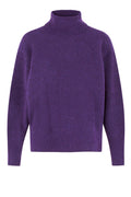 Brook Knit Oversize T-Neck - Tillandsia Purple