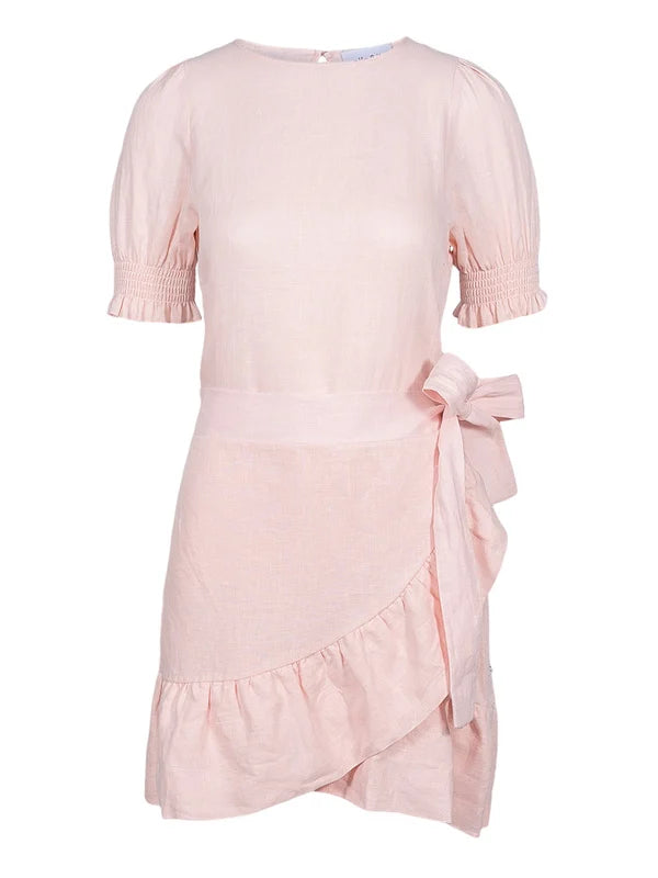 Serena Linen Dress - Dusty Pink