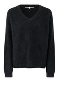 Brook Knit Oversize V-Neck - Black