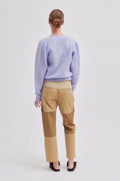 Brooky Knit New Puff Cardigan - Brunnera Blue