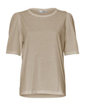 Mo Alva Puff Tee - White Pepper - Moss Copenhagen - T-skjorter & Topper - VILLOID.no