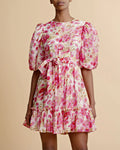 Organza Mini Dress - Pink Daisy