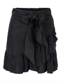 Julli Linen Skirt - Black - Ella & il - Skjørt - VILLOID.no