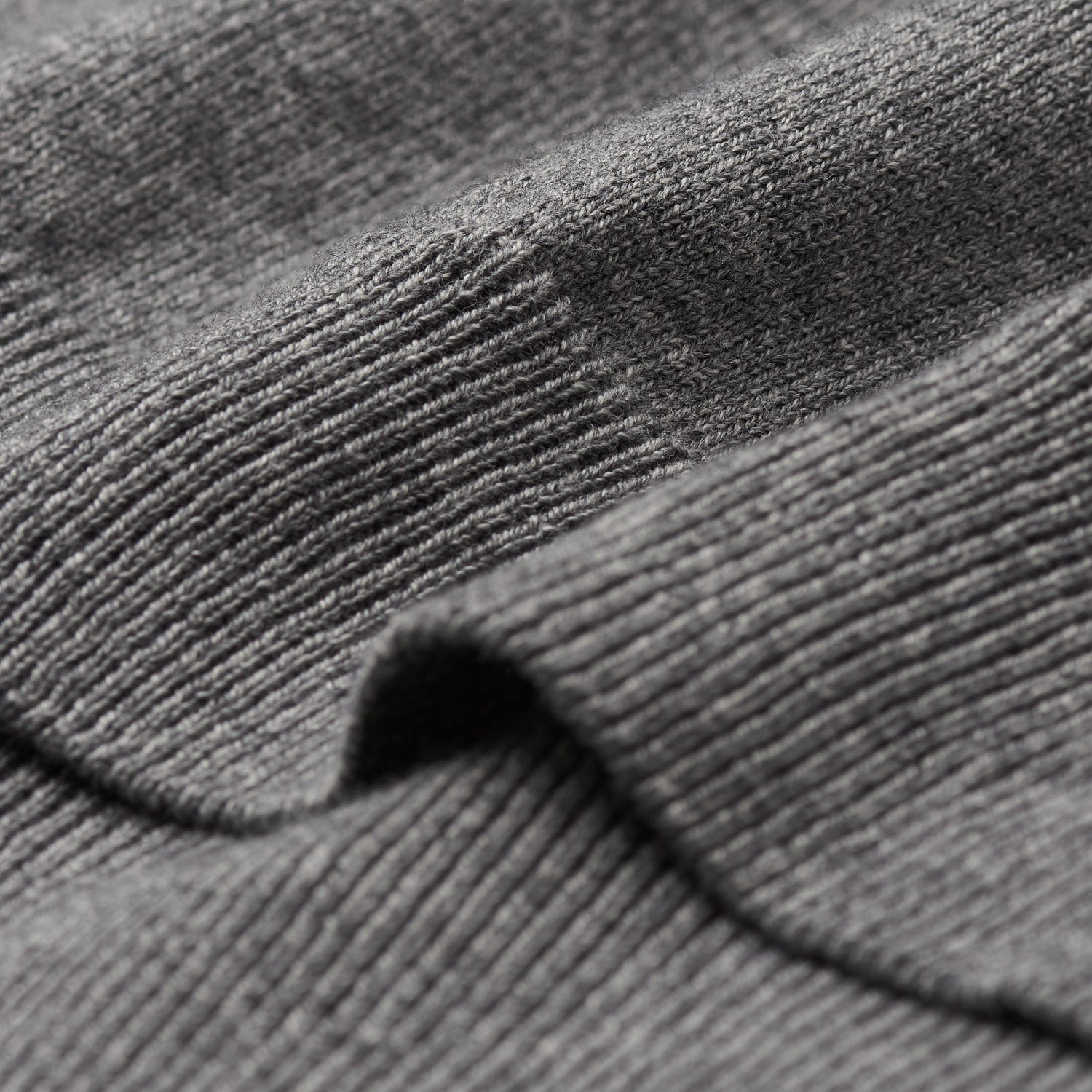 Cotton Wool C-Neck - Dark Grey Mel.
