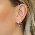 Mixed Small Hoops - White