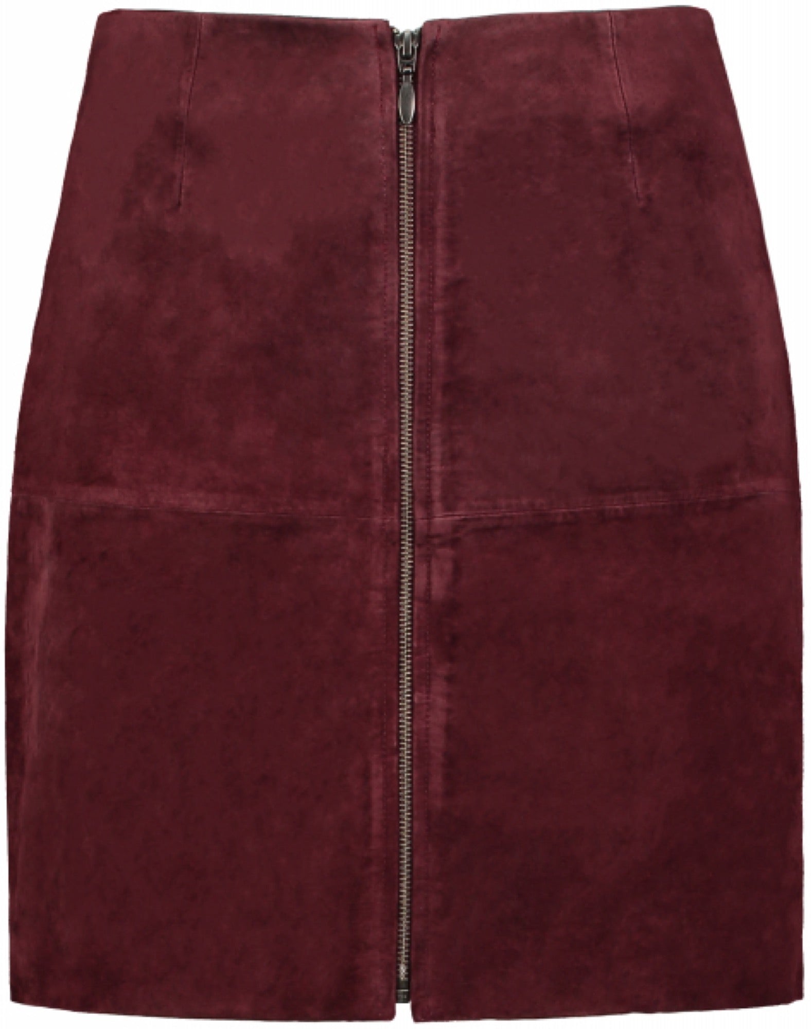 Leather Skirt Short - Vineyard Wine - MAUD - Skjørt - VILLOID.no