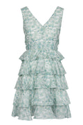 Angel Mini Dress - Green Flowers