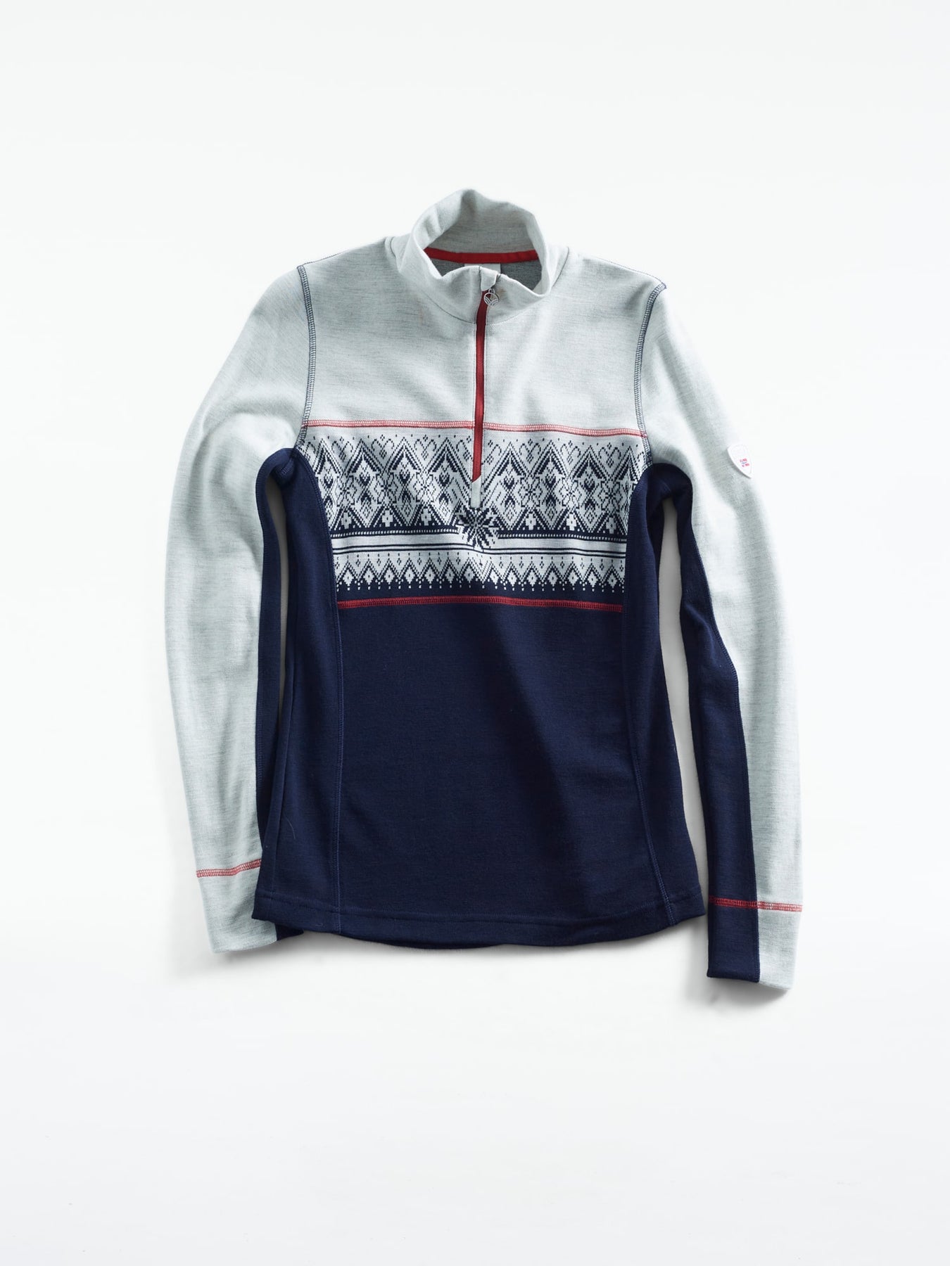 Moritz Fem Basic Sweater - Navy White Raspberry