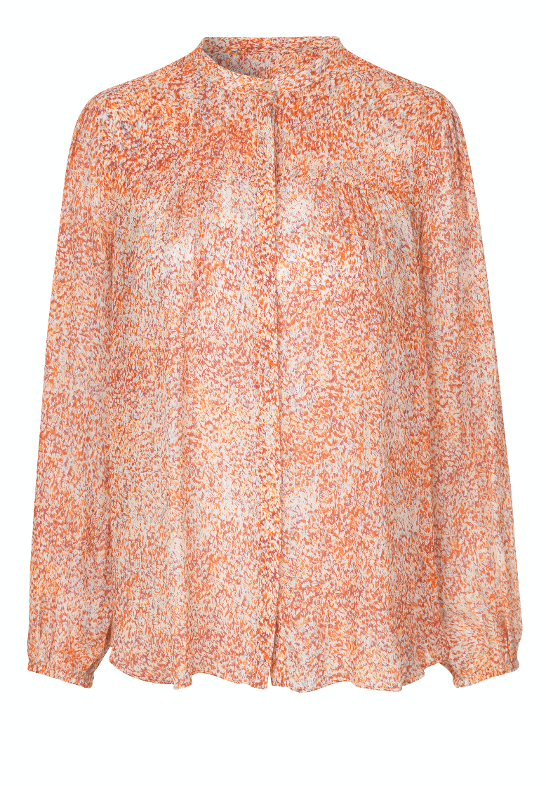 Floral LS Shirt - Apricot Brandy - Second Female - T-skjorter & Topper - VILLOID.no