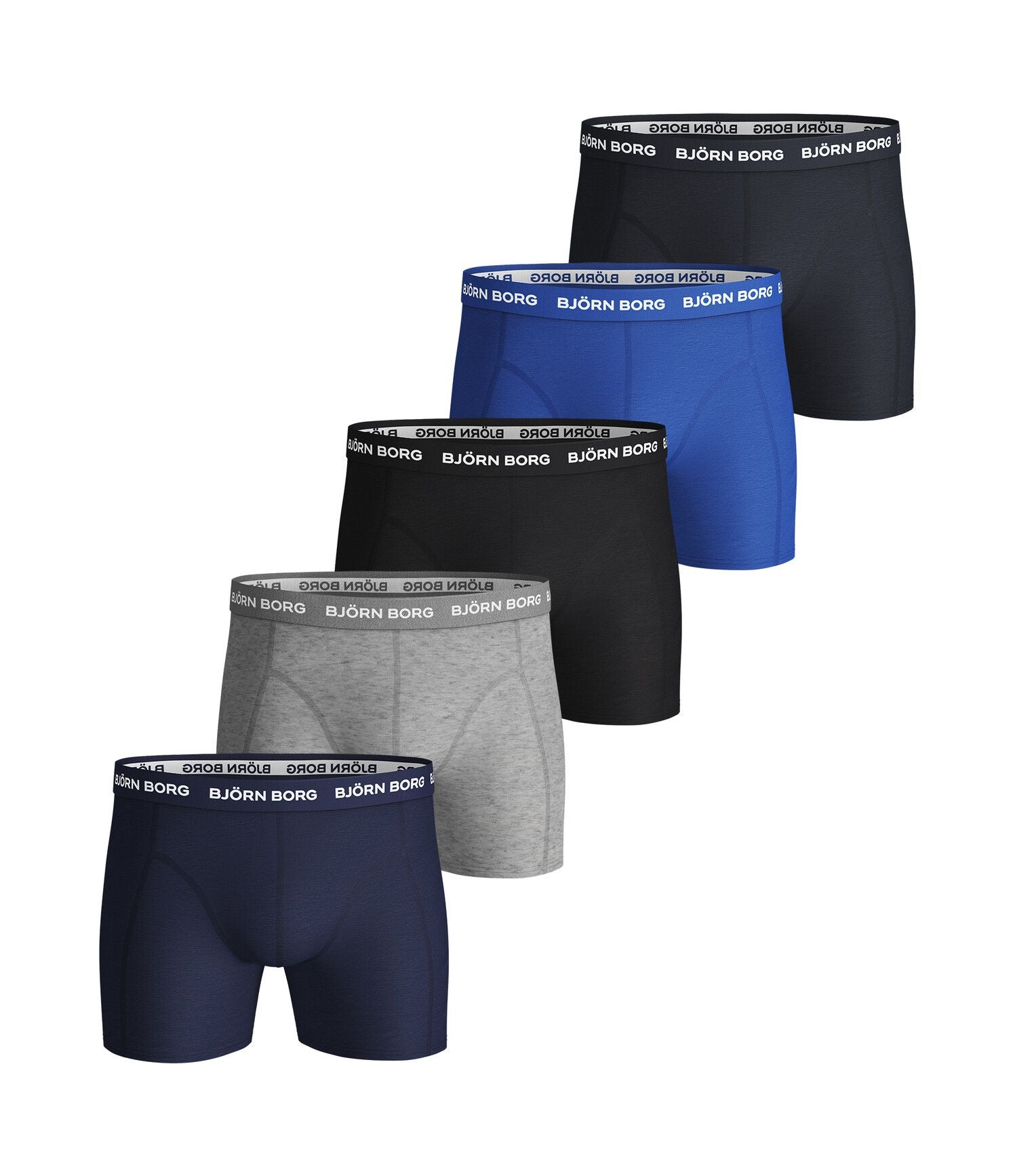 Solid Essential Shorts 5-Pack - Blue Depth