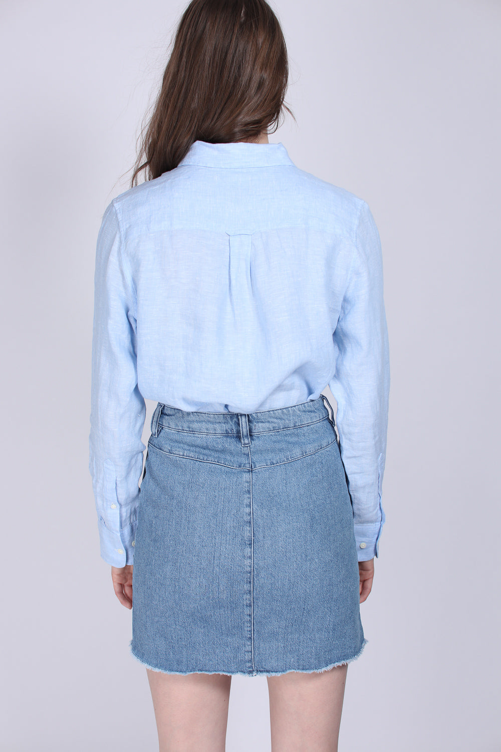 The Linen Chambray Shirt - Capri Blue - GANT - Bluser & Skjorter - VILLOID.no