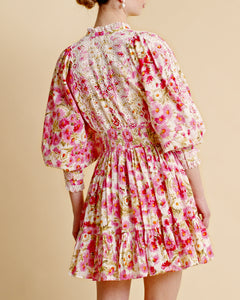 Cotton Slub Mini Dress - Daisy Garden
