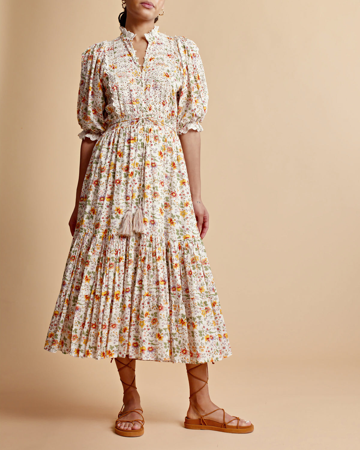 Cotton Slub Midi Dress in Delightful Cotton Slub Midi Dress in Delightful
