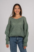 Milana Ls Mohair Knit - Dusty Green