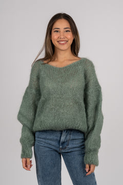 Milana LS Mohair Knit - Dusty Green