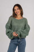 Milana Ls Mohair Knit - Dusty Green