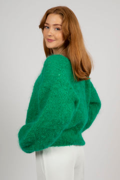 Milana LS Mohair Knit - Emerald Green