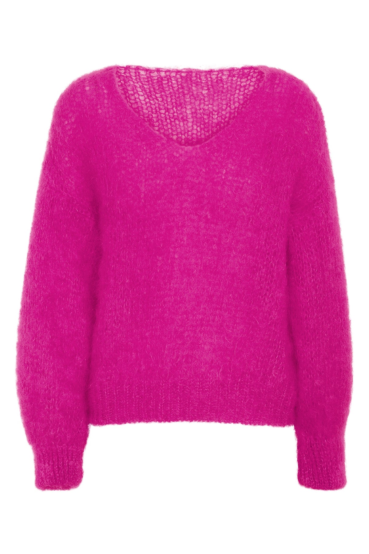 Milana Ls Mohair Knit - Neon Pink