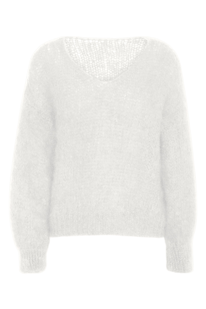 Milana Ls Mohair Knit - White