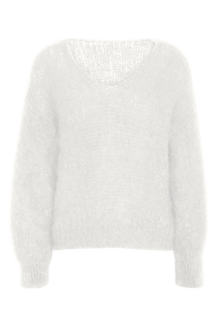Milana Ls Mohair Knit - White