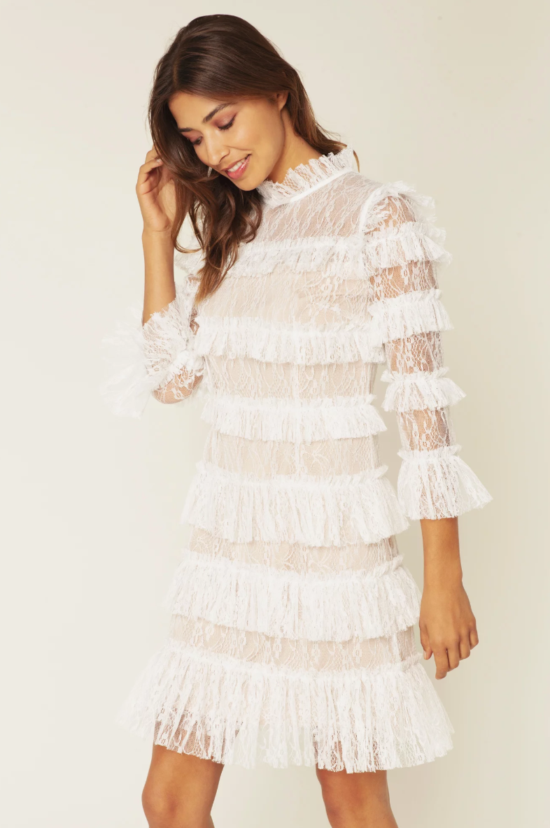 Carmine Mini dress - Cloudy White - By Malina - Kjoler - VILLOID.no