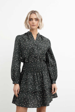 Amalfi Crepe Blouse - Black Amber