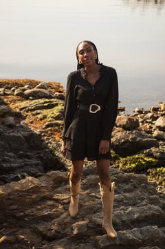 Tora Gauze Dress - Black