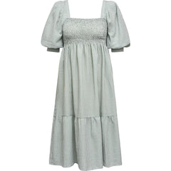 Cheri Stripe Dress - Green/White