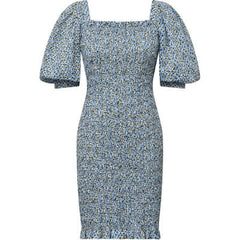 Rikka Dress - Light Blue Flower