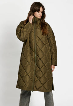 Alma Slit Quilted - Dark Army
