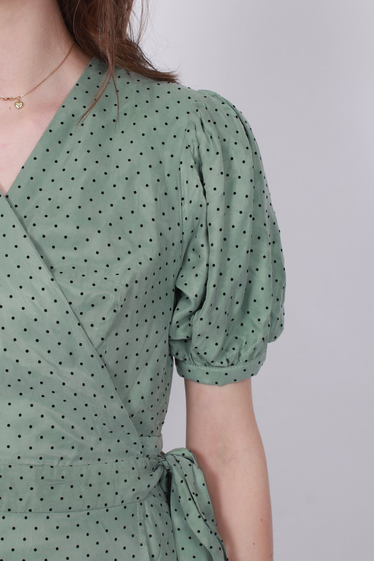 Lili Wrap Dress - Pale Green - Creative Collective - Kjoler - VILLOID.no