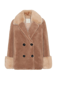 Fiona Wool Coat Short - Light Brown