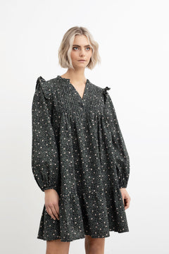 Bermuda Crepe Dress - Black Amber