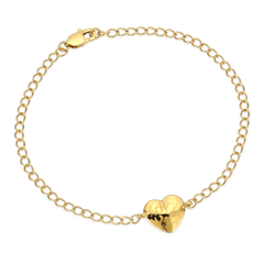 Bruised Heart Bracelet - Gold Plated