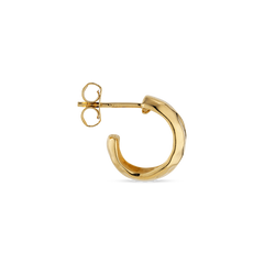 Bruised Heart Hoop - Gold Plated