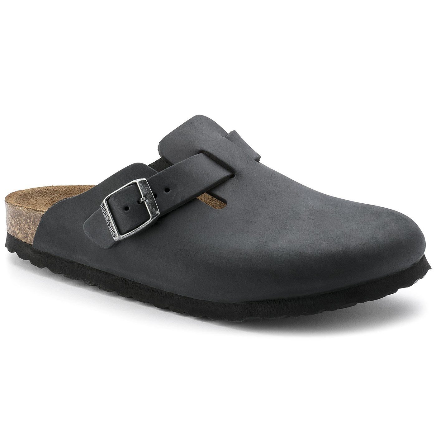 Boston Oiled Leather Narrow - Black