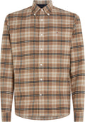 Brushed Tommy Tartan Small Shirt - Classic Khaki / Multi
