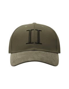 Baseball Cap Suede II - Olive Night