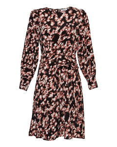 Bellamaya Rhian Dress Aop - L Mahogany Flw