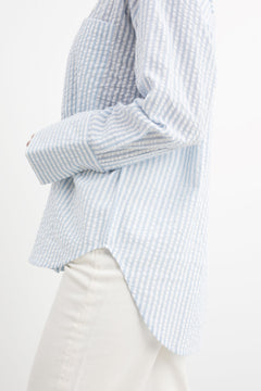 Bibi Crepe Shirt - Soft Blue