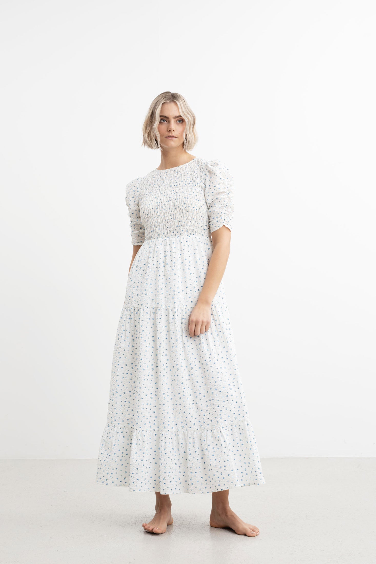 Dovie Crepe Dress - Blue Amaryll