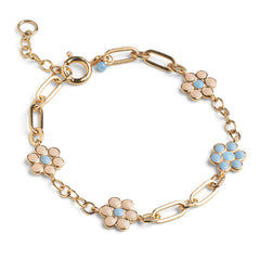 Blossom Bracelet - Orange/Beige/Light Blue/Light Pink