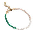 Gabriella Bracelet - Green, Peach And Pearl